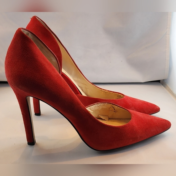 Jessica Simpson Red Pump Size 8.5M - Picture 3 of 8
